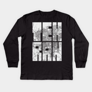 Tehran, Iran City Map Typography - Light Kids Long Sleeve T-Shirt